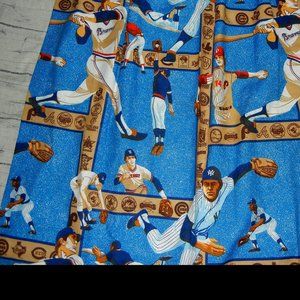 Vintage baseball curtains from Sears 2 panels Never Used